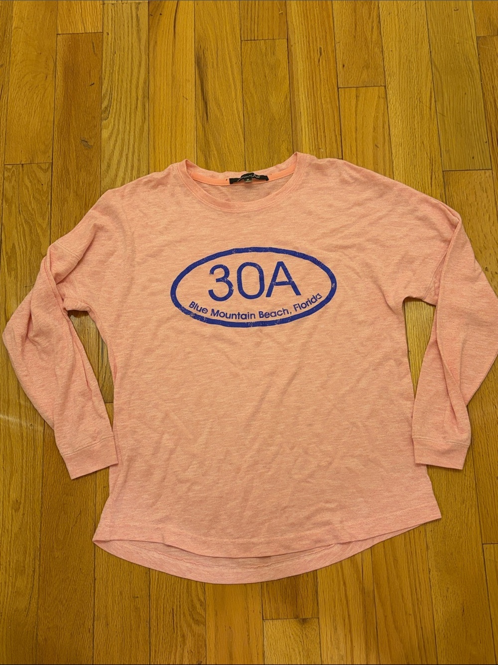 Pink Long Sleeve 30A Graphic Tee Size Medium